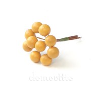 Искусственные ягоды горчичные матовые, 10 шт