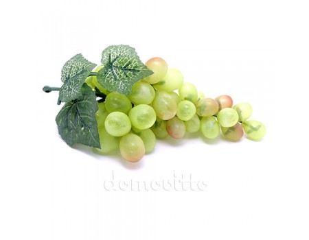 Искусственный виноград с вытянутыми ягодами, 19 см. Цвет: Зеленый