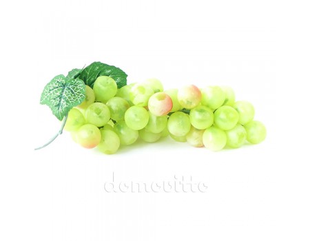 Искусственный виноград с круглыми ягодами, 19 см. Цвет: Зеленый