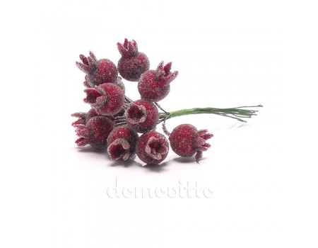 Искусственные ягоды "Боярышник в инее", 12 см ✦ 100772