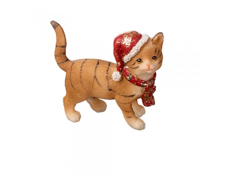 Фигурка-сувенир "Котенок в шарфе и шапочке", 5 х 11 х H9 см