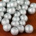 Набор серебряных шариков с блестками. Два размера