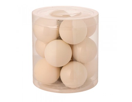 Набор белых шариков мини, 12 шт. Диаметр: 3 см / 4 см