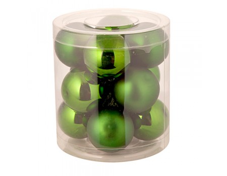 Набор темно-зеленых шариков мини, 12 шт. Диаметр: 3 см / 4 см