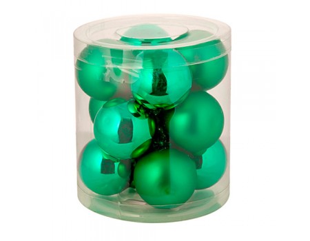 Набор зеленых шариков мини, 12 шт. Диаметр: 3 см / 4 см