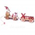 Новогодняя игрушка из дерева "Поезд Деда Мороза", 6 х 16 см
