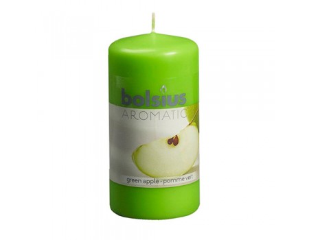 Свеча декоративная ароматическая "Зеленое яблоко", 6 х 12 см