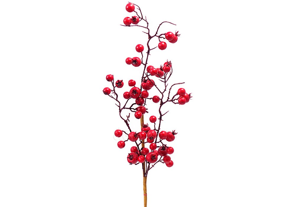 Ветка с красными ягодами | Купить новогодние ветки в интернет-магазине  Domovitto