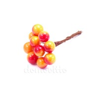 Искусственные ягоды рябины красно-оранжевые, 10 шт ✦ 103066