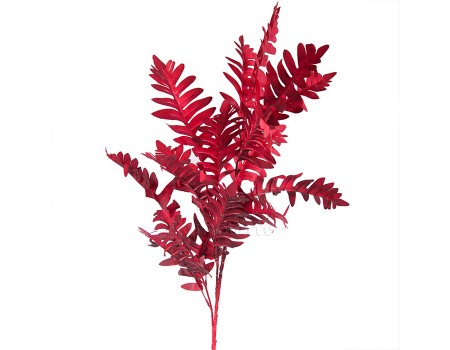Ветка декоративная с красными листьями, 105 см ✦ 103391