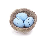 Гнездо с яйцами декоративное, 6 см
