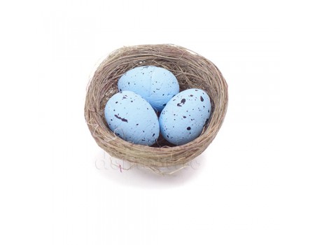Гнездо с яйцами декоративное, 6 см