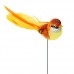 Птичка из перьев на вставке, 3х4хH17 см. Разные цвета