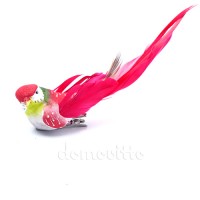Птичка на прищепке "Красная малая", 11 см