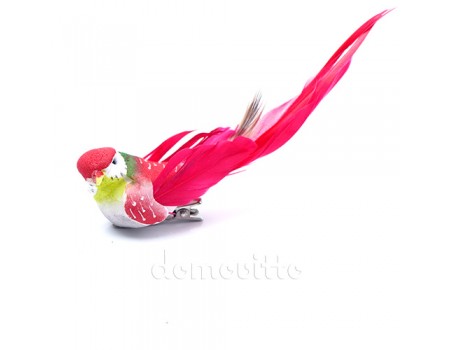 Птичка на прищепке "Красная малая", 11 см