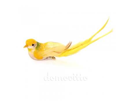 Птичка на прищепке "Желтая малая", 11 см