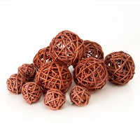 Плетеный шарик коричневый для декора d3 см / d5 см. Цена за 1 шт