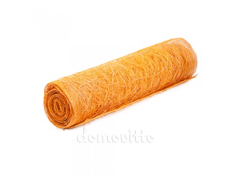 Абака, сизалевое полотно 48 см, 2,7 м. Цвет: Оранжевый