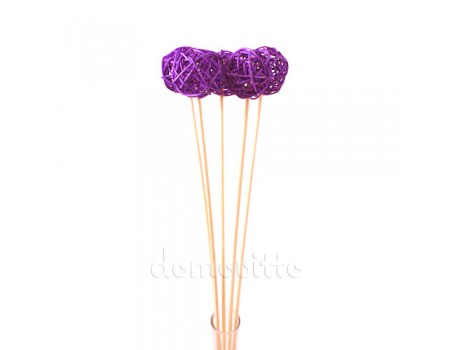 Набор плетеных шаров на вставке, 5 шт. Цвет: Фиолетовый