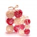Набор красно-белых плетеных шаров 6 шт, d5 см / d8 см