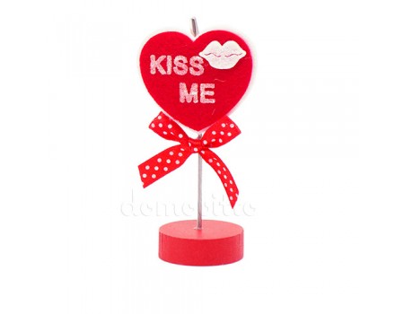 Декоративная прищепка-сердце на ножке "Kiss me" ✦ 103103