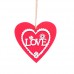 Подвеска красная в форме сердца Love, 10 x 10 см