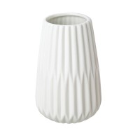 Керамическая ваза "Ребристая", 13 см. Разные цвета