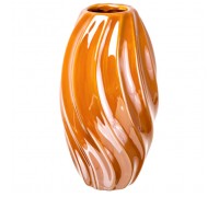 Керамическая ваза "Витая оранжевая", 20 см